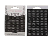 TERESA COLLINS DESIGNS - 6 Alphabet Sticker Sheets Black